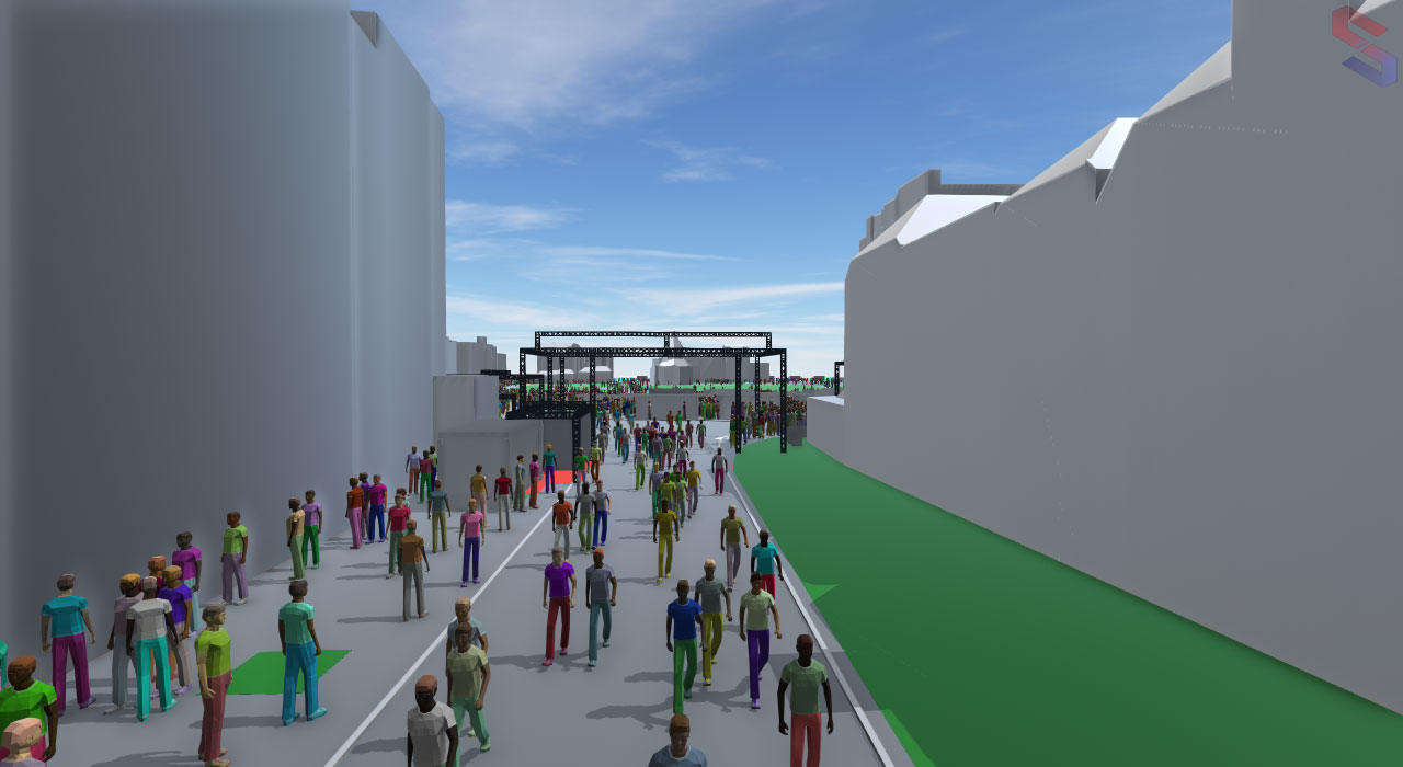 Realistic crowds in today's simulations image